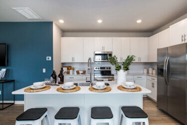 kitchen example with flat top stove